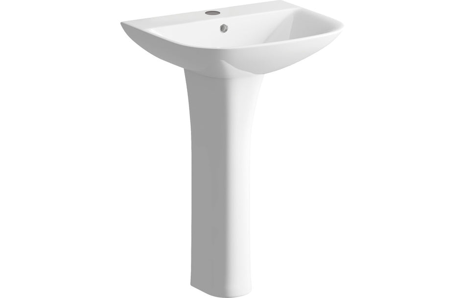 Sederwood 560x450mm 1TH Basin & Full Pedestal