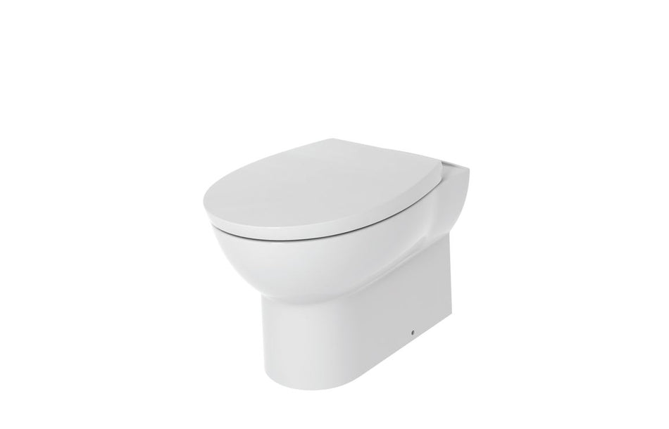 Rimless Back To Wall Toilet WC & Soft Close Seat