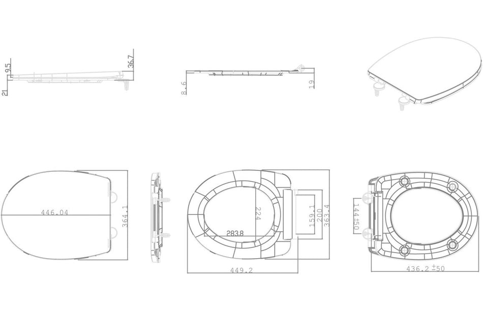 Soft Close Toilet Seat - White