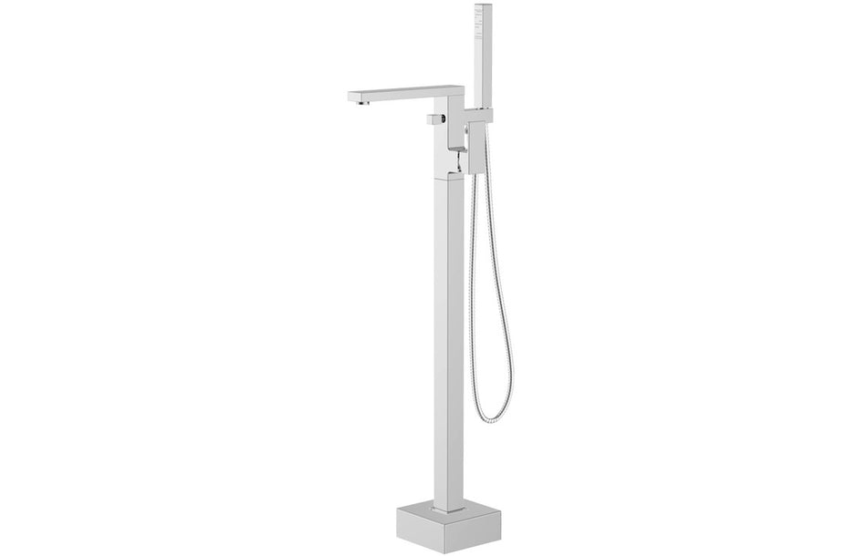 Zicara Floor Standing Bath/Shower Mixer - Chrome