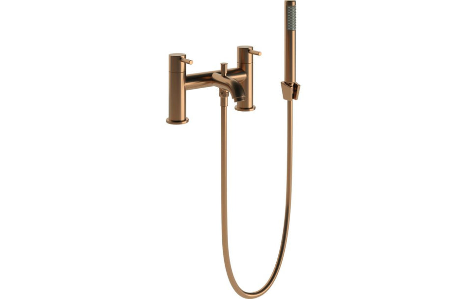 Pescera Bath/Shower Mixer & Bracket - Brushed Bronze