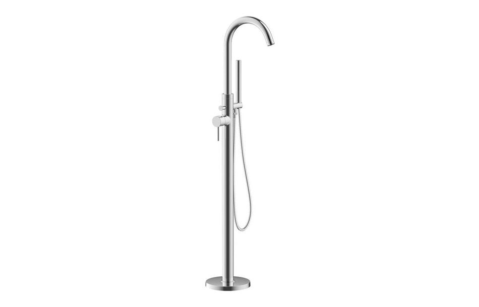 Pescera Floor Standing Bath/Shower Mixer - Chrome
