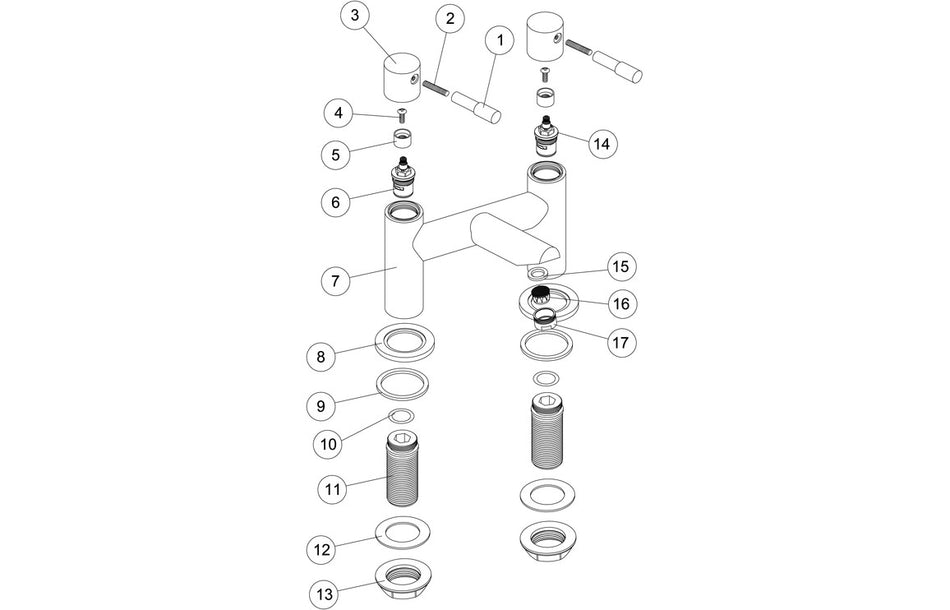 Sopra Bath Filler - Chrome