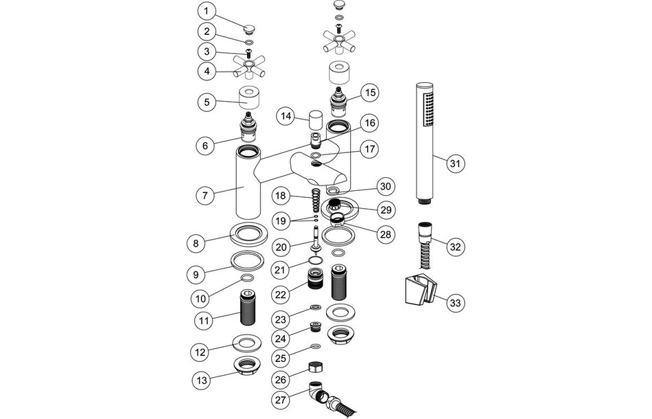 Oford Bath/Shower Mixer - Chrome