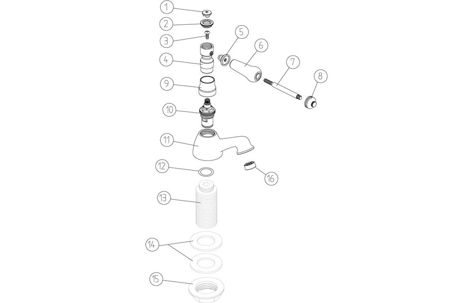 Milom Bath Pillar Taps - Chrome