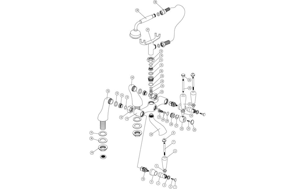 Milom Bath/Shower Mixer - Chrome