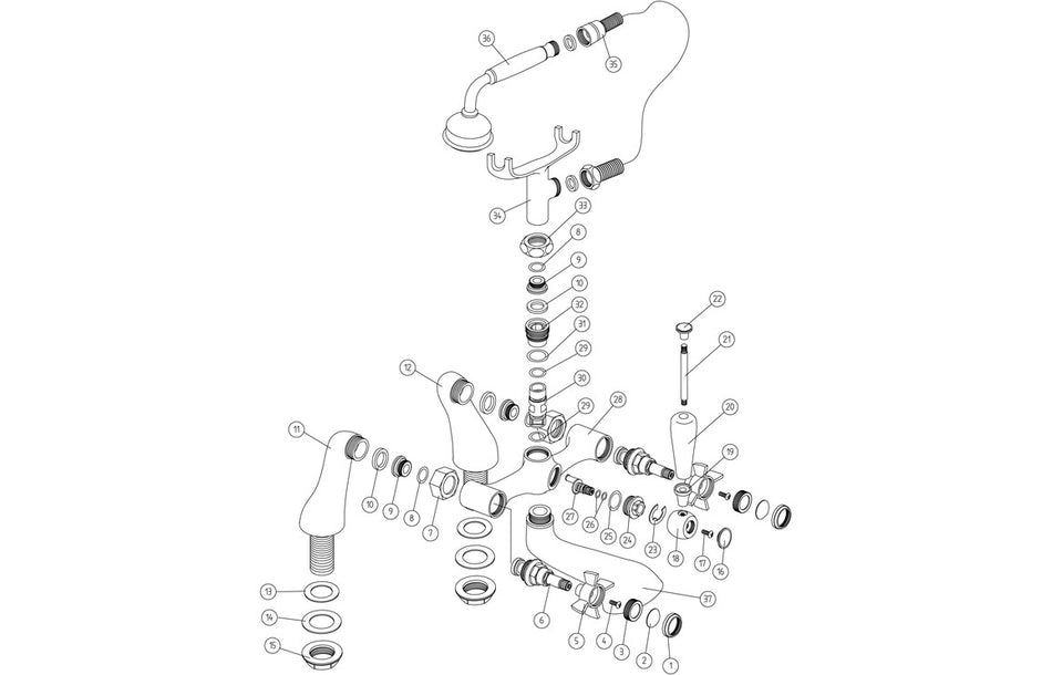 Borden Bath/Shower Mixer - Chrome