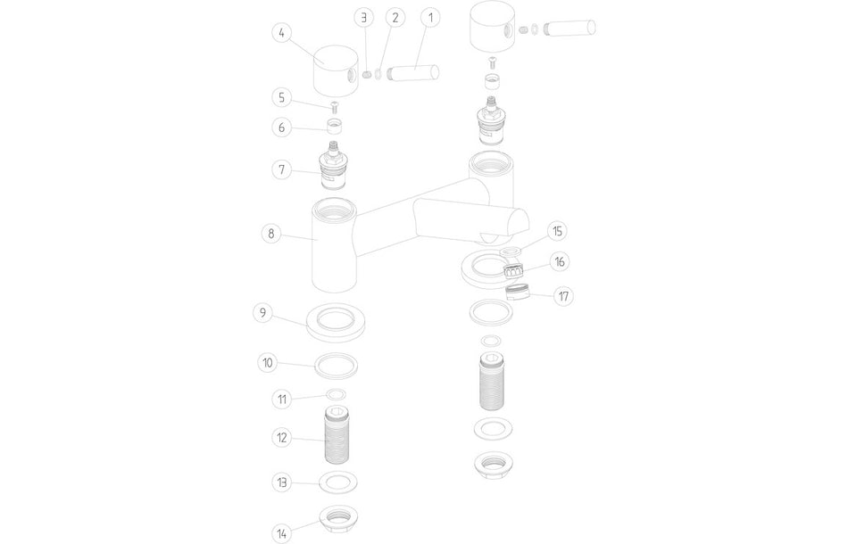 Lisca Bath Filler - Chrome