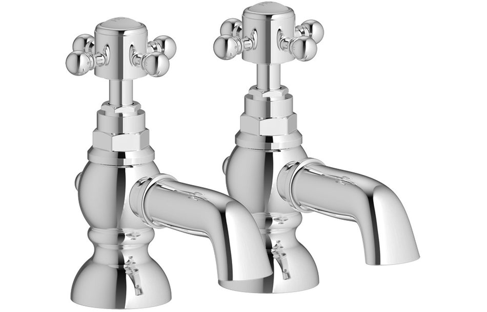 Tedlow Bath Pillar Taps - Chrome