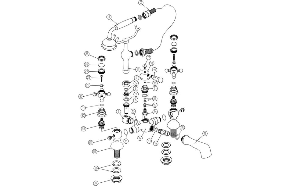 Tedlow Bath/Shower Mixer & Shower Kit - Chrome