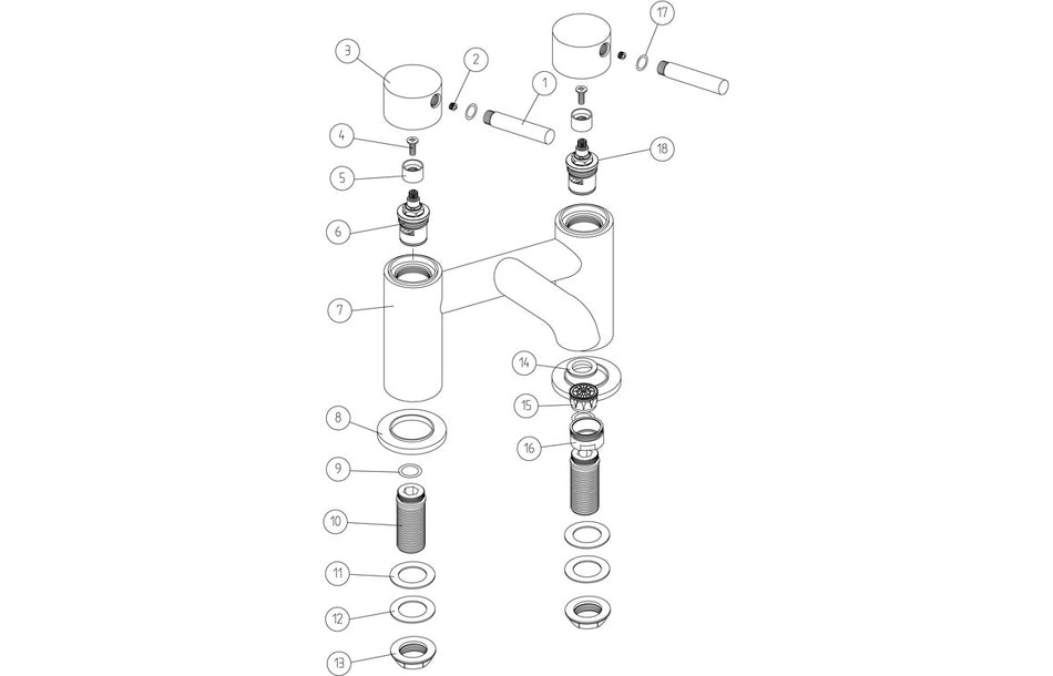 Pescera Bath Filler - Brushed Brass
