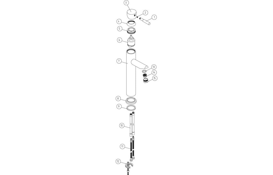 Sopra Tall Basin Mixer - Chrome