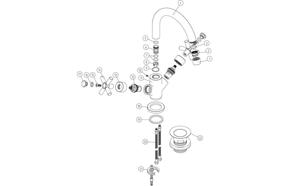 Oford Basin Mixer - Chrome