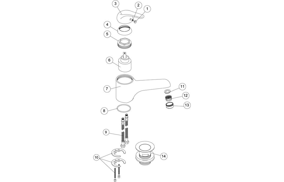 Nirola Basin Mixer - Chrome