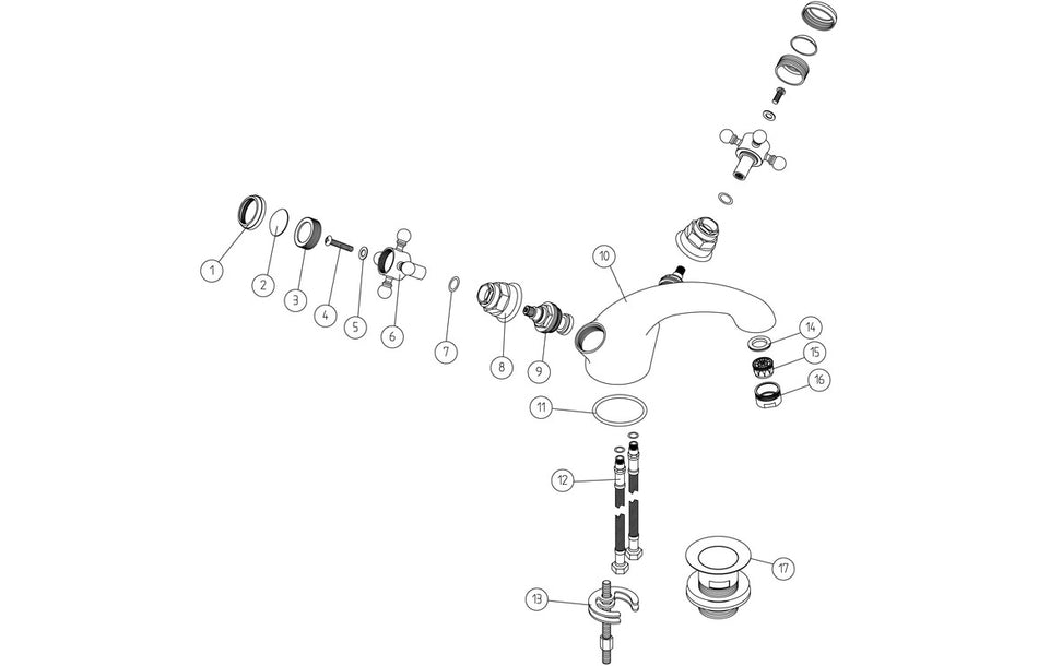 Tedlow Basin Mixer & Pop Up Waste - Chrome