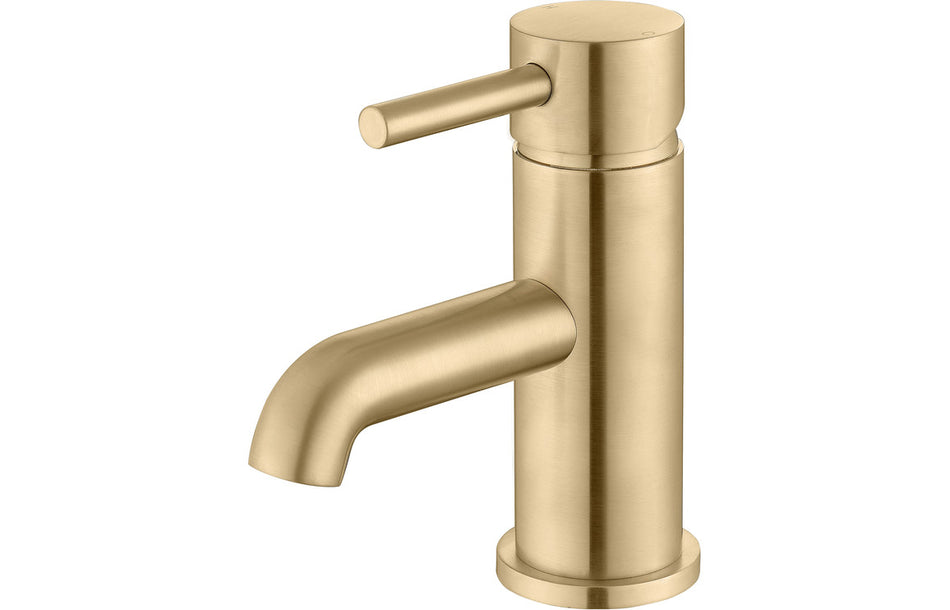 Pescera Basin Mixer & Waste - Brushed Brass