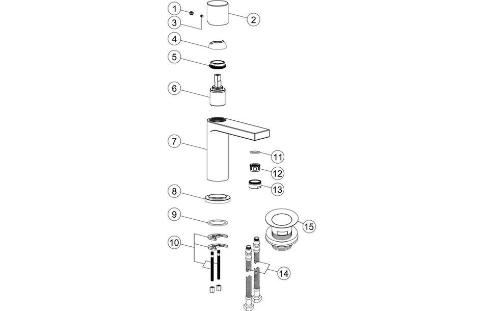Rovida Basin Mixer - Chrome