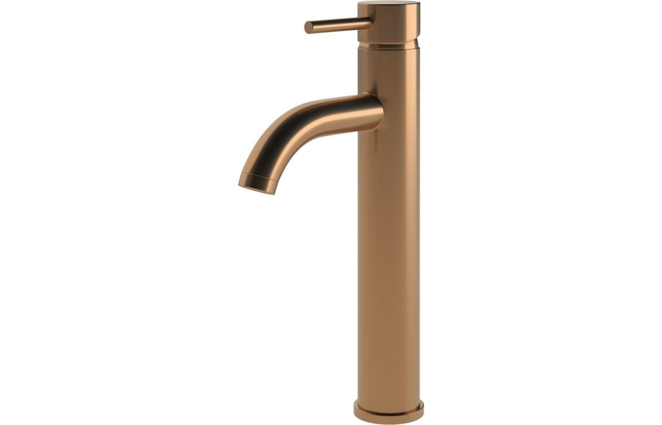 Pescera Tall Basin Mixer - Brushed Bronze