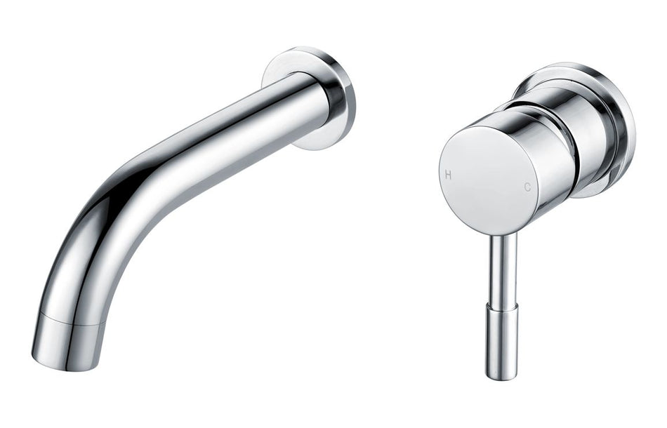 Pescera Wall Mounted Basin Mixer - Chrome