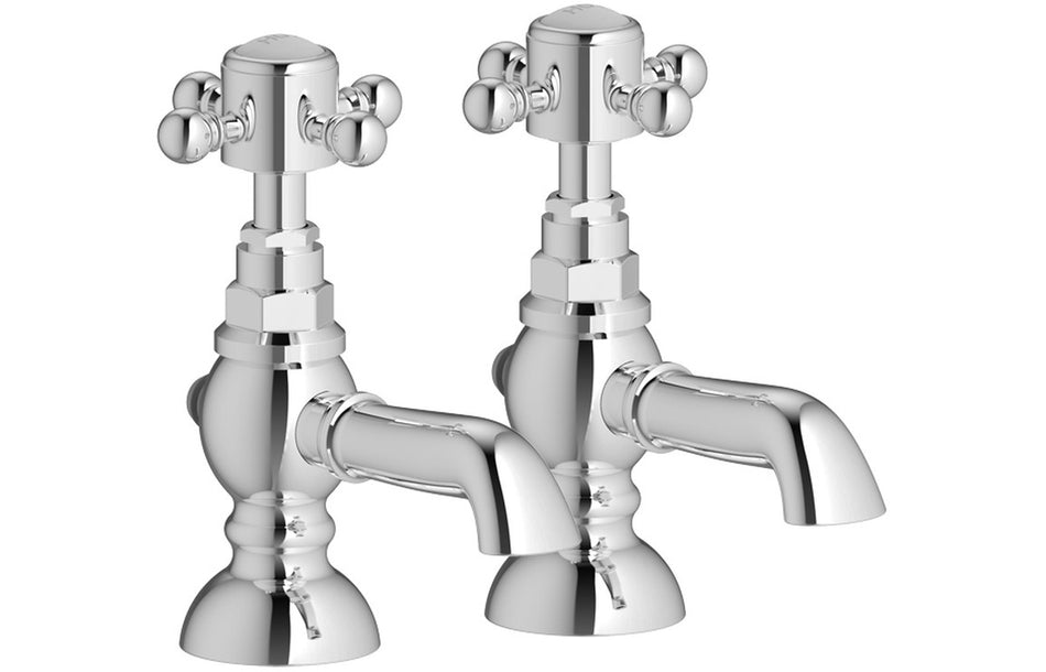 Tedlow Basin Pillar Taps - Chrome