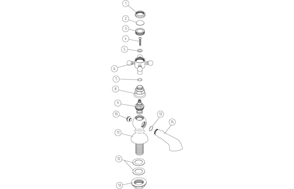 Tedlow Basin Pillar Taps - Chrome