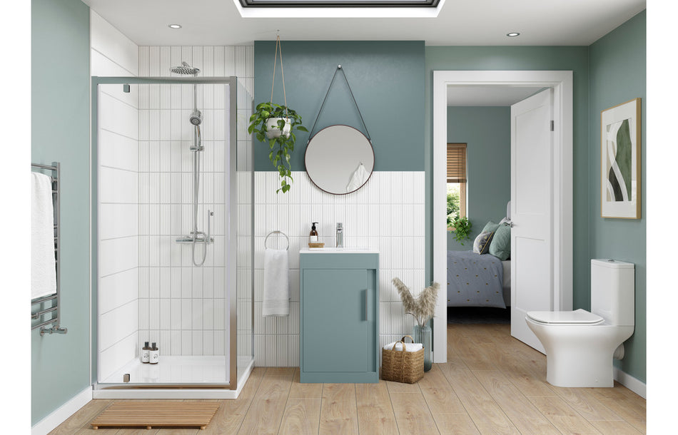 Element 510mm Wall Hung Unit Inc. Basin - Matt Sea Green