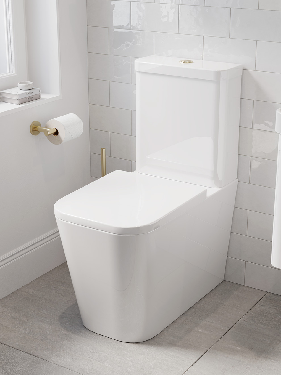 Toilet Flush button - 2 Rods - Brushed Brass (Compatible with AIR, MATTEO & UNI)