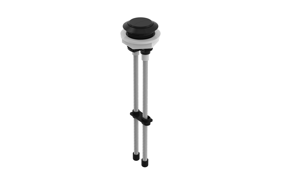 Toilet Flush button - 2 Rods - Matte Black (Compatible with AIR, MATTEO & UNI)