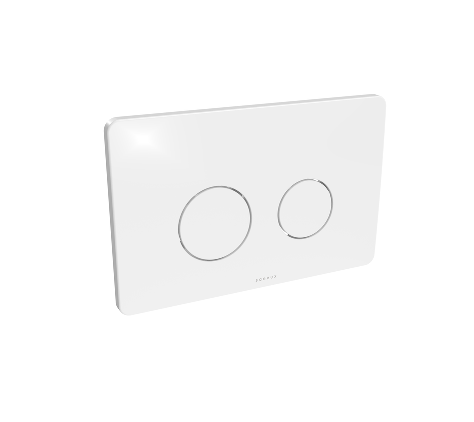 Toiler Flush Plate - FLUSHE 2.0 dot flush plate - Gloss White