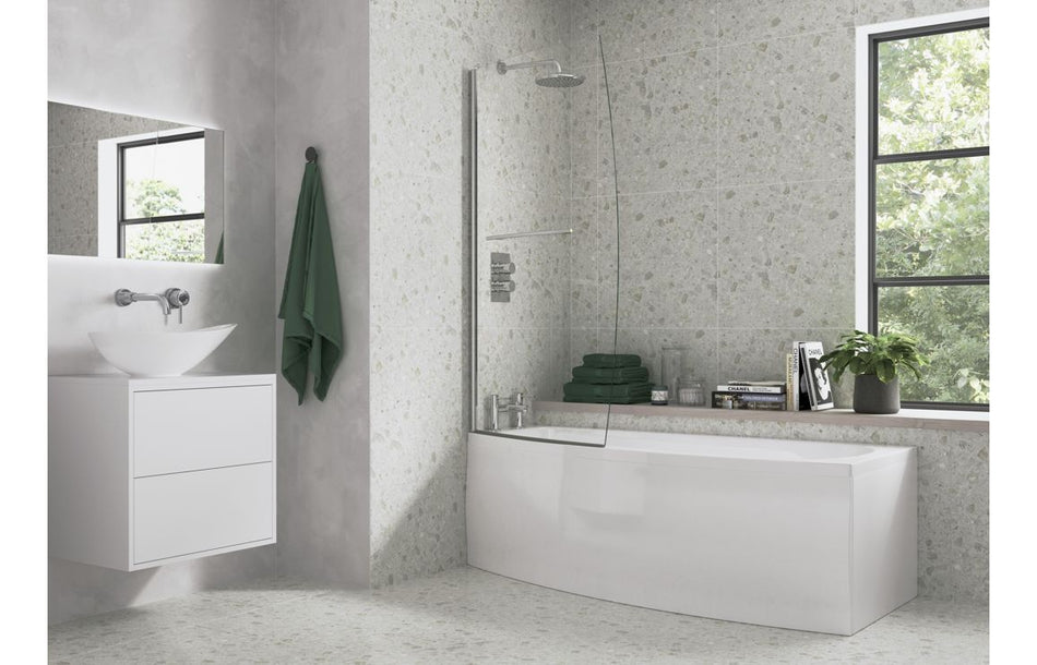Qismet Space Saving 1700x740x560mm 0TH Bath w/Legs