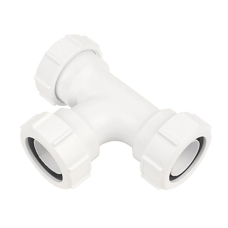 MCALPINE V8M SWEPT TEE WHITE 32MM