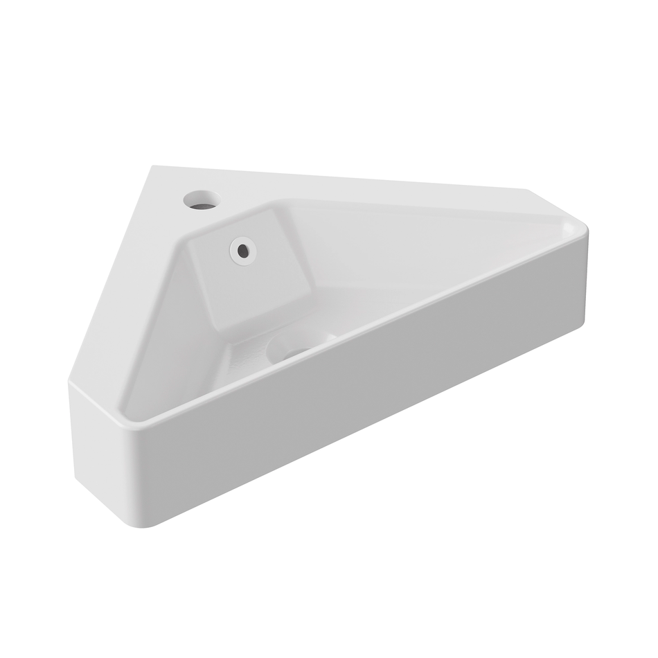 Heaton Corner Cloakroom Basin: Compact Elegance for Modern Bathrooms
