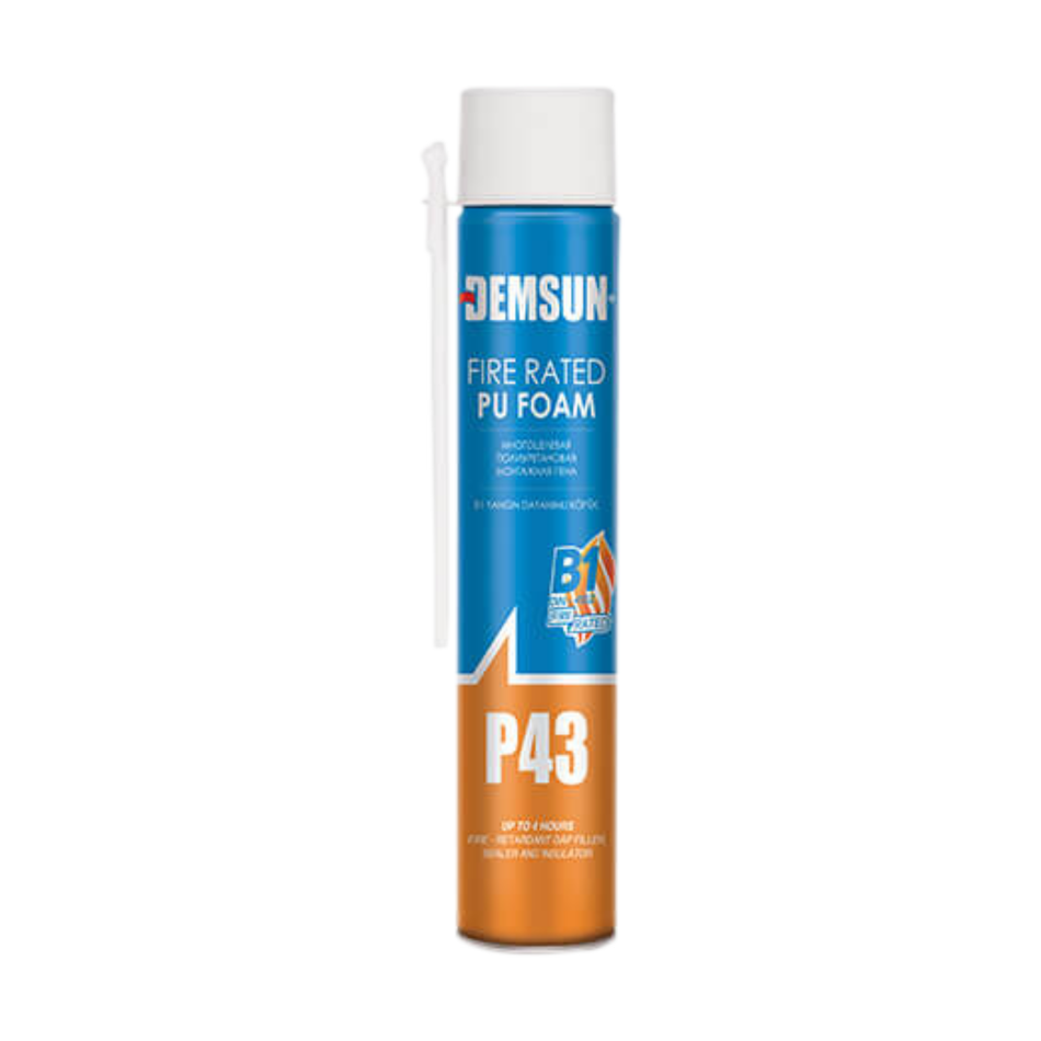 P43 Fire Rated PU Foam – B1 Fire Resistant Polyurethane Expanding Foam for Sealing, Insulation & Mounting