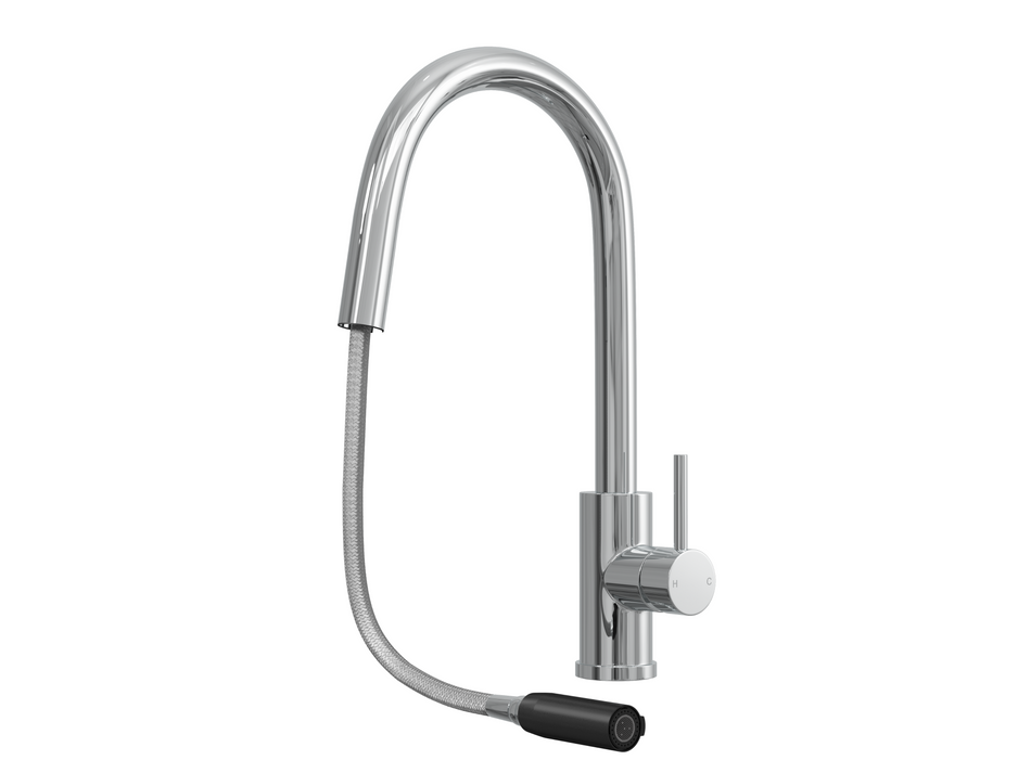 Kitchen Mixer Tap with Pull Out Hose and Spray Head - Chrome