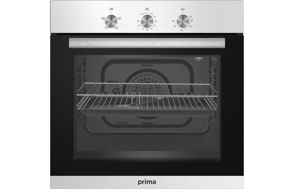 Prima Oven, Gas Hob & Chimney Hood Pack - Stainless Steel