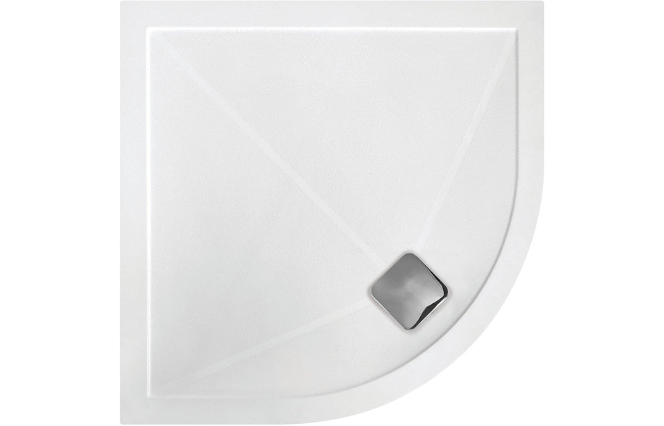 25mm Anti-Slip Ultra-Slim Quadrant Shower Tray & Waste – Natural Stone Resin, Lifetime Guarantee
