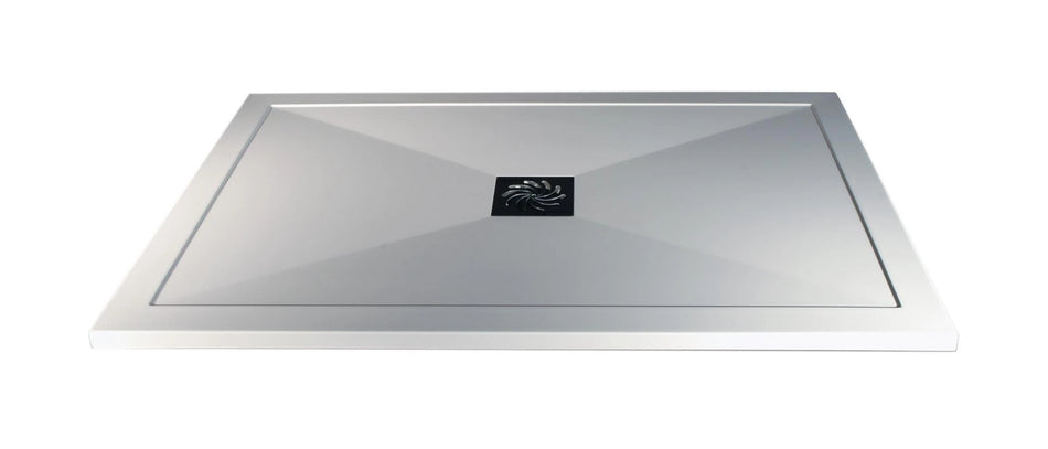 Chrome ultra-slim sink waste cover with rectangular faceplate