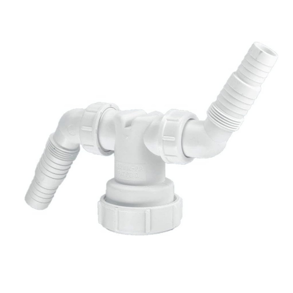 McAlpine V33WM Twin Connector, White