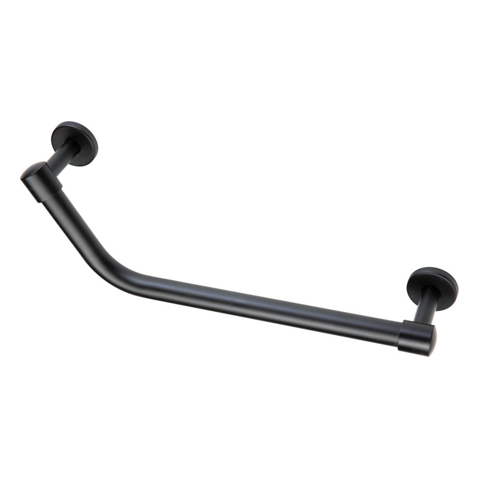 Angled 40cm Grab Rail - Matt Black