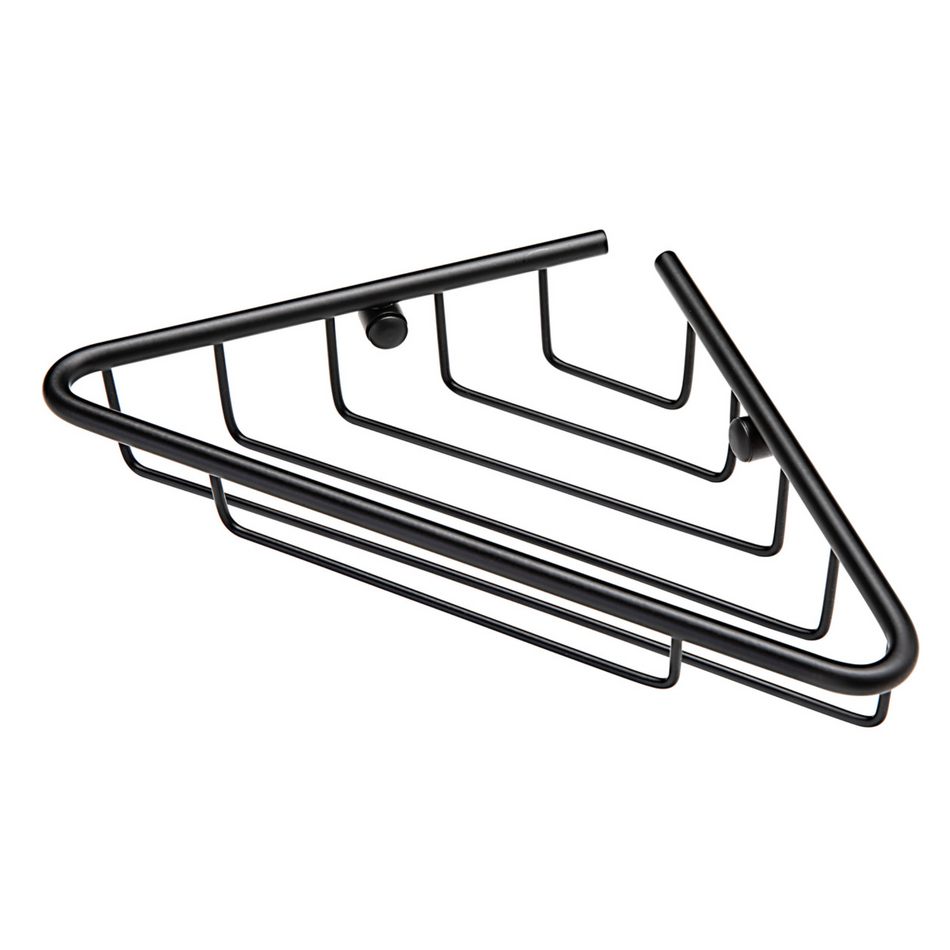Elena 1-Tier Corner Shower Caddy - Black