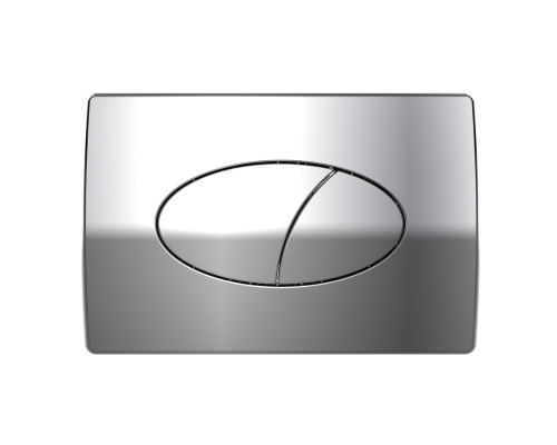 Toilet Flush Button & Dual Push Plate - (Oval - Chrome)