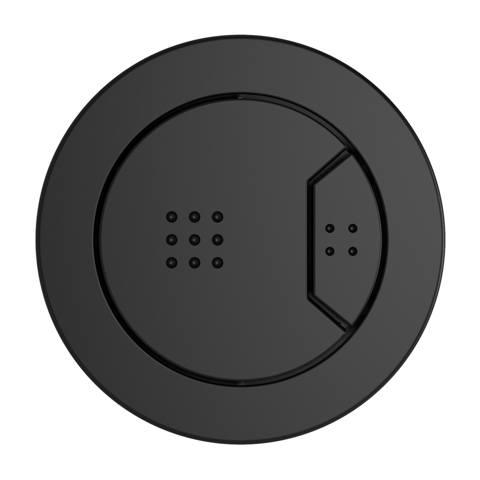 Toilet Flush Button - Pneumatic Technology - 72mm Front Matt Black