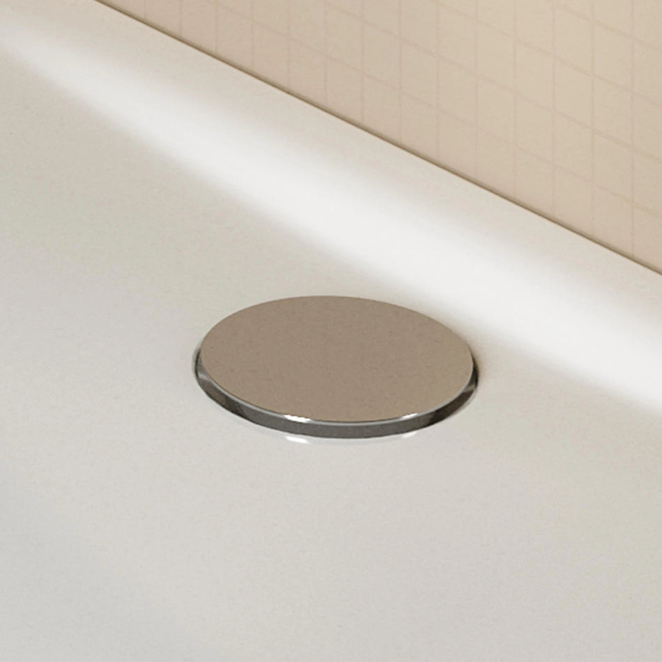 VitrA Leaf chrome circular waste cover, flat round cap