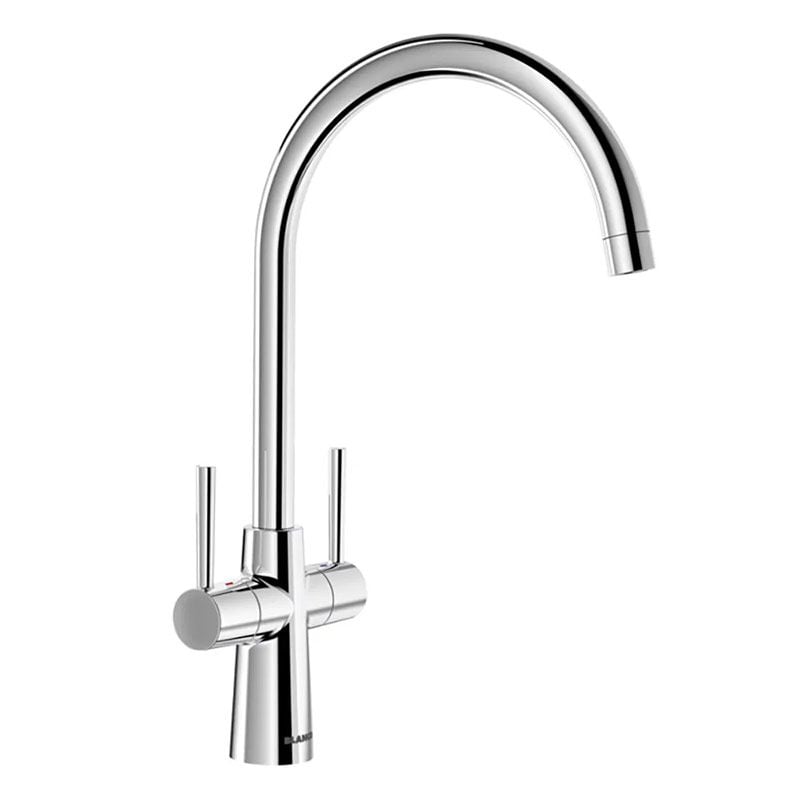 Blanco Max II Twin Lever Monobloc Mixer tap - PVD Steel - 526678