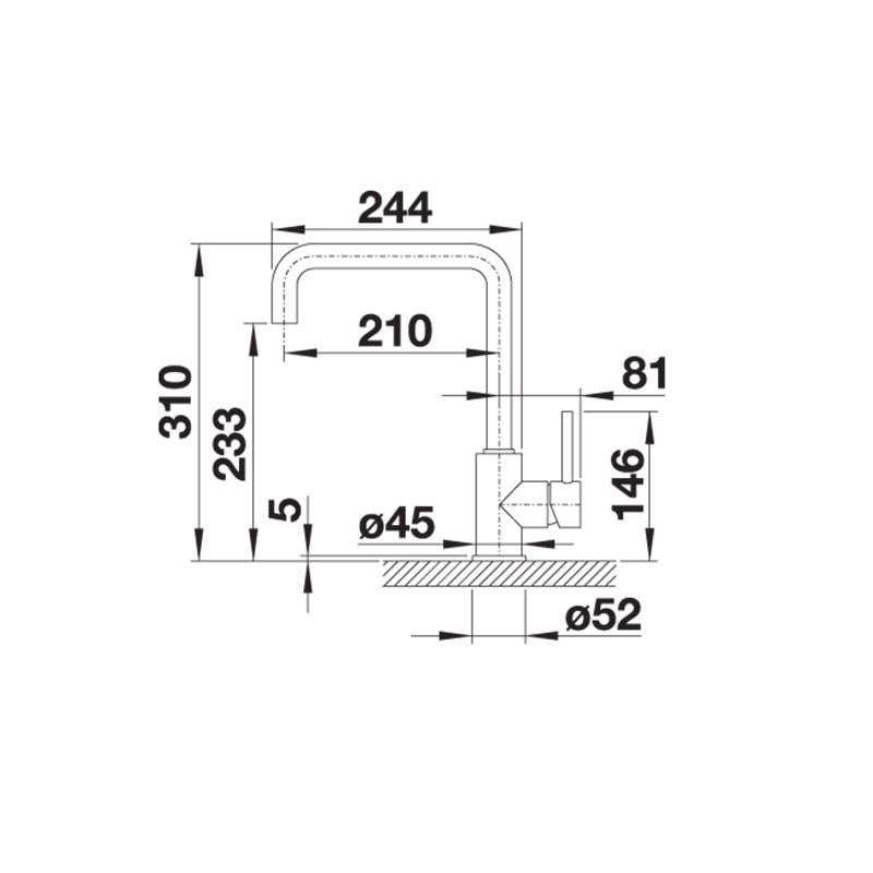 Blanco MILI Eco Flow Regulated Kitchen Mixer Tap - Chrome
