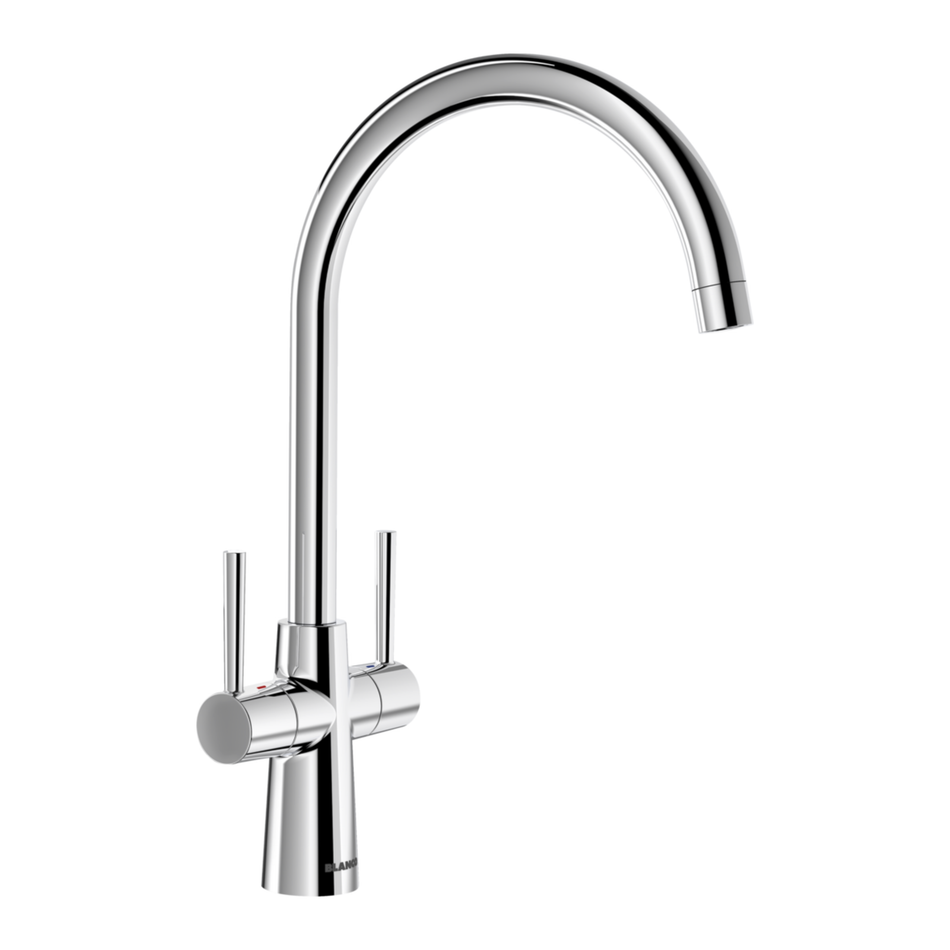 Blanco Max II Twin Lever Monobloc Mixer tap - Chrome - 526677