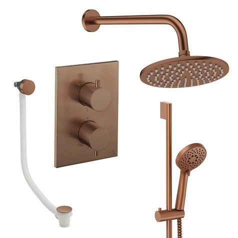 Crossbox Shower Set 10 Chrome 200mm Fixed Head & Handset with CROSSBOX Valve – 15 Year Guarantee
