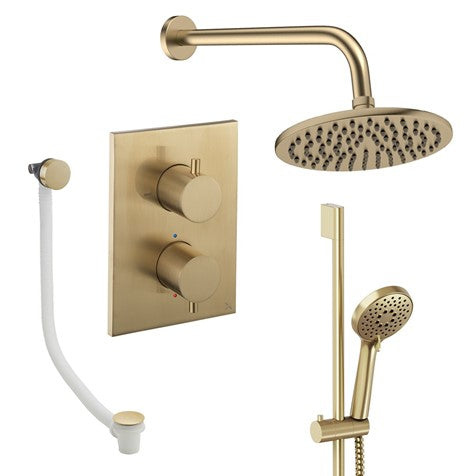 Crossbox Shower Set 10 Chrome 200mm Fixed Head & Handset with CROSSBOX Valve – 15 Year Guarantee