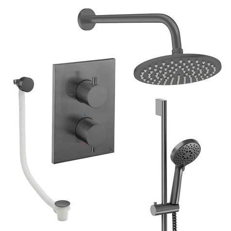 Crossbox Shower Set 10 Chrome 200mm Fixed Head & Handset with CROSSBOX Valve – 15 Year Guarantee