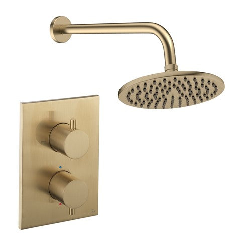 Crossbox Shower 1 200mm Chrome Thermostatic Valve Kit Complete Concealed System